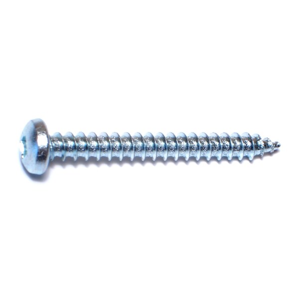Midwest Fastener Sheet Metal Screw, #12 x 2 in, Zinc Plated Steel Pan Head Square Drive, 20 PK 64054 - main